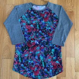 Floral LLR Randy Tee with solid sleeves